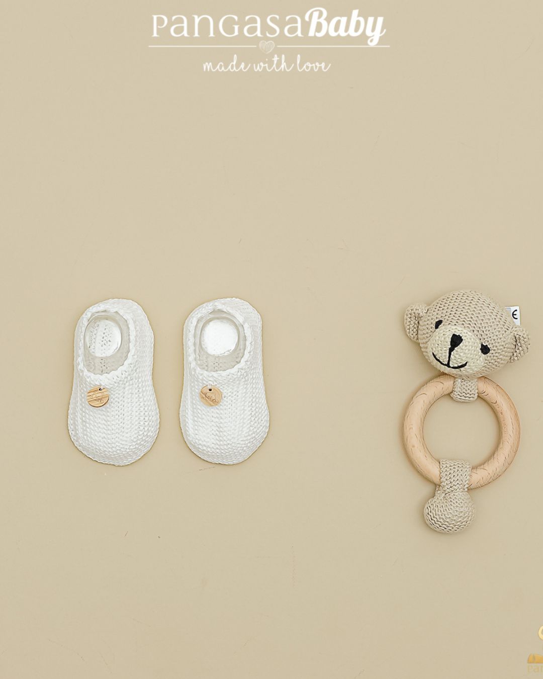 Botitas Zapatito Medalla Marfil - Pangasa Baby