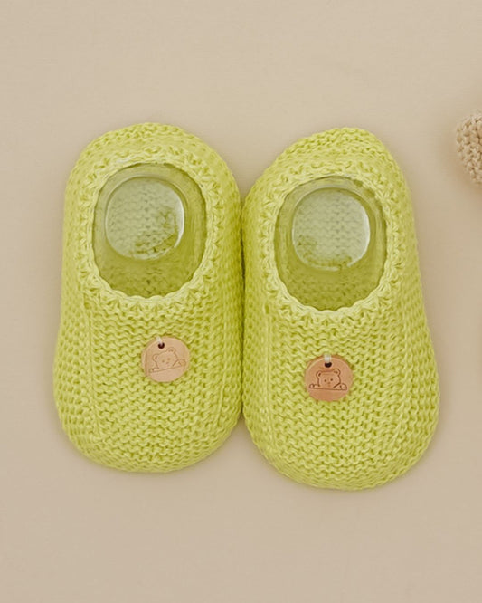 Botitas Zapatito Medalla Pistacho - Pangasa Baby