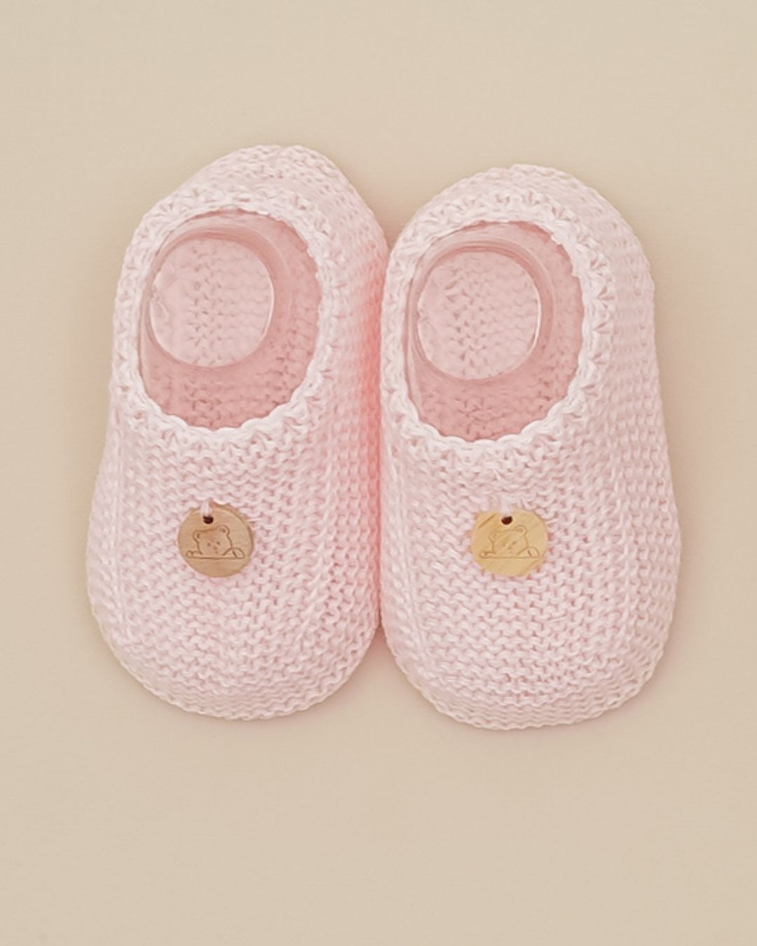 Botitas Zapatito Medalla Rosa Bebé - Pangasa Baby