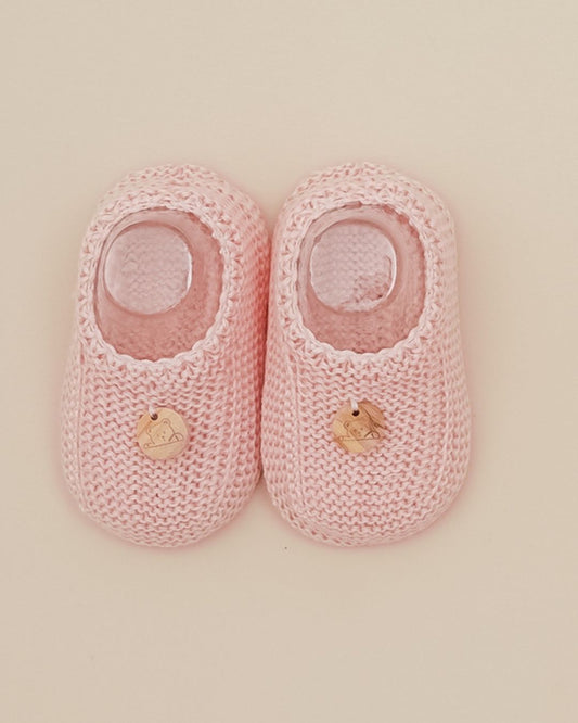 Botitas Zapatito Medalla Rosa Empolvado - Pangasa Baby