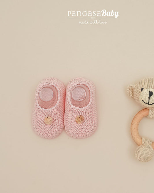 Botitas Zapatito Medalla Rosa Empolvado - Pangasa Baby