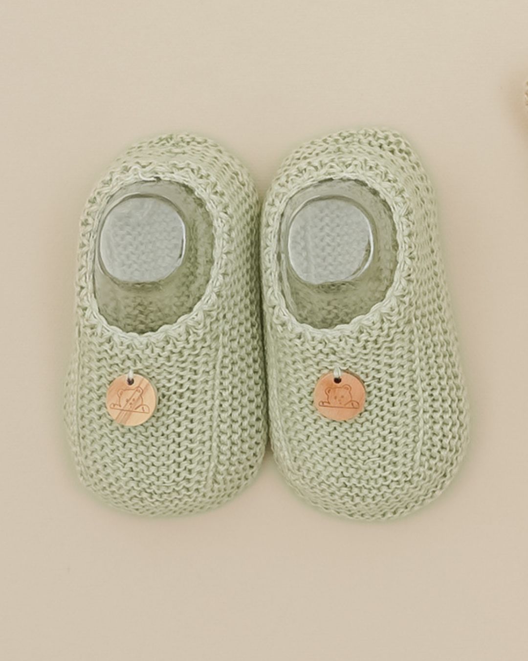 Botitas Zapatito Medalla Verde Hoja - Pangasa Baby