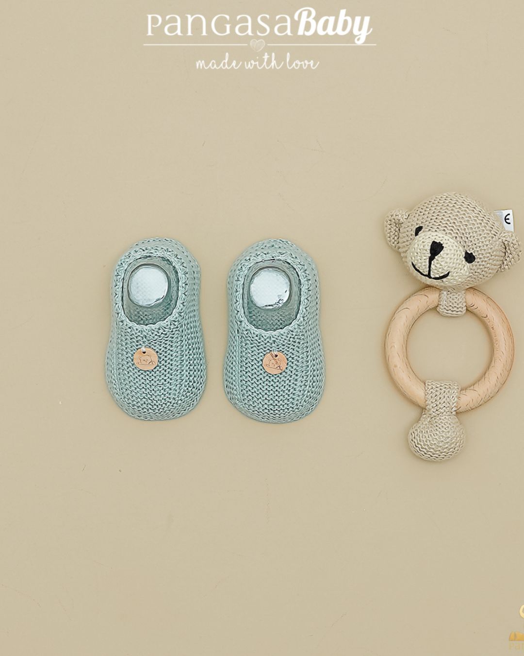 Botitas Zapatito Medalla Verde Mint - Pangasa Baby