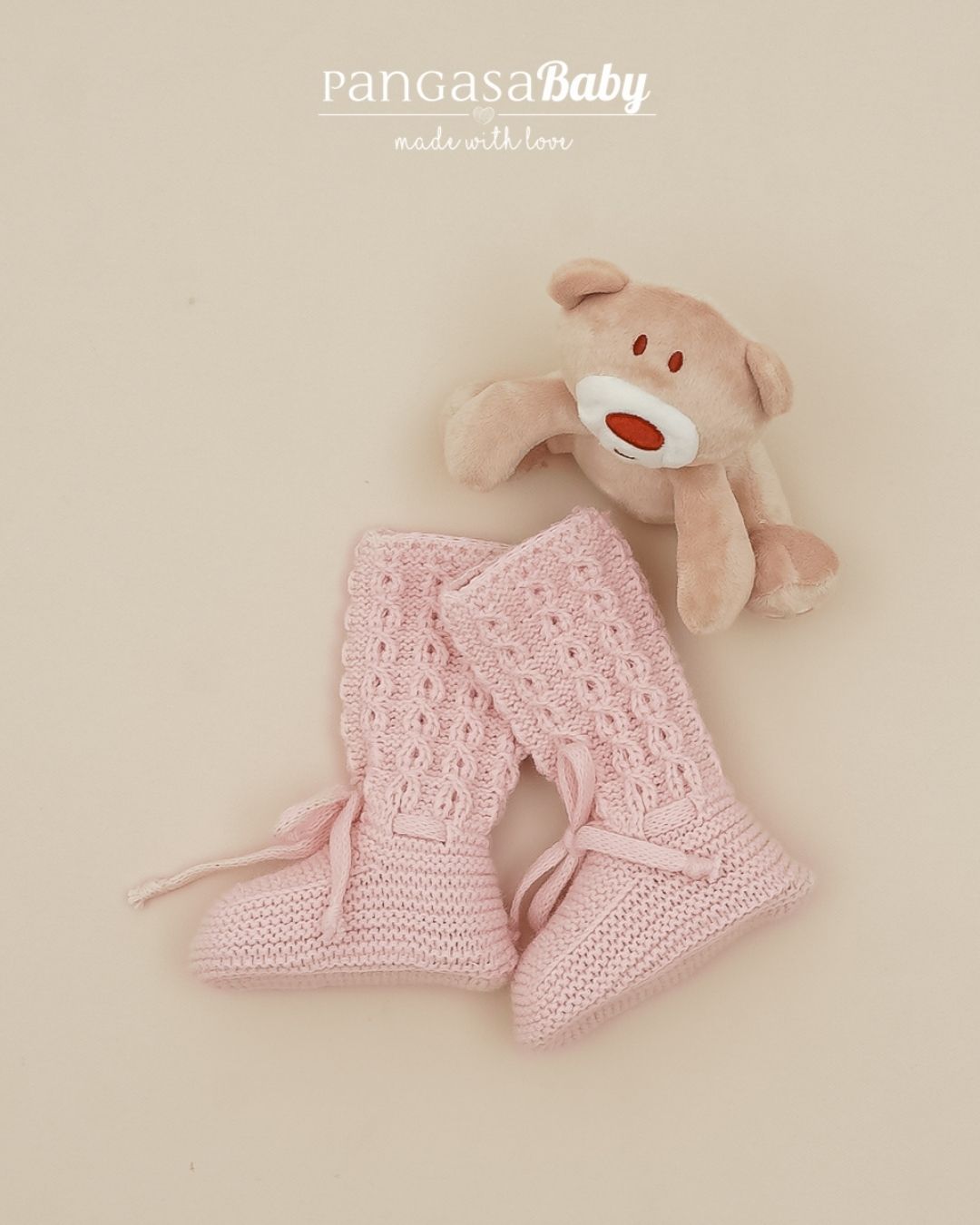 Botitas Altas Ochos Rosa Empolvado - Pangasa Baby