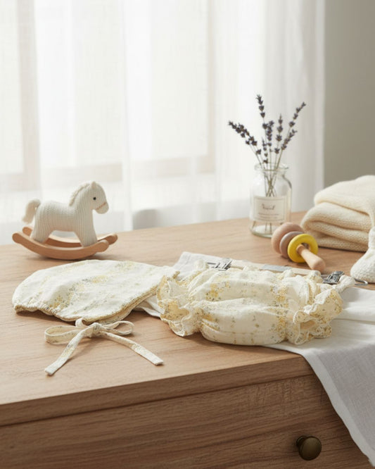 Braguita y capota Familia FLORES Amarillo 3992VER-26 - Yoedu