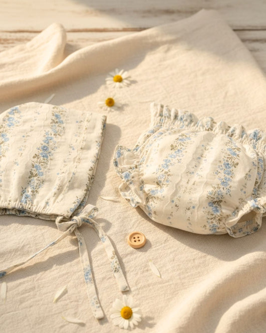 Braguita y capota Familia FLORES Azul 3992VER-26 - Yoedu