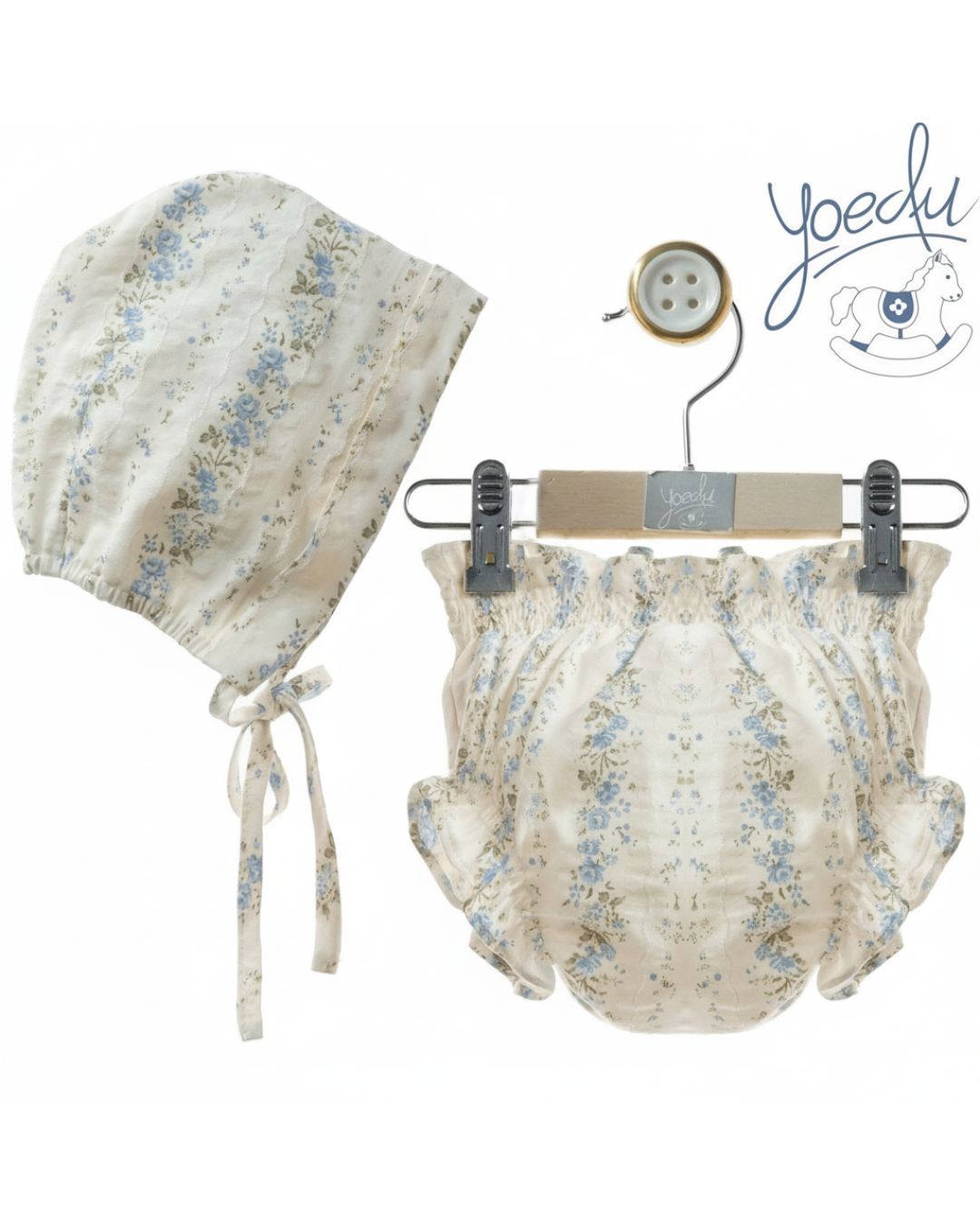 Braguita y capota Familia FLORES Azul 3992VER-26 - Yoedu