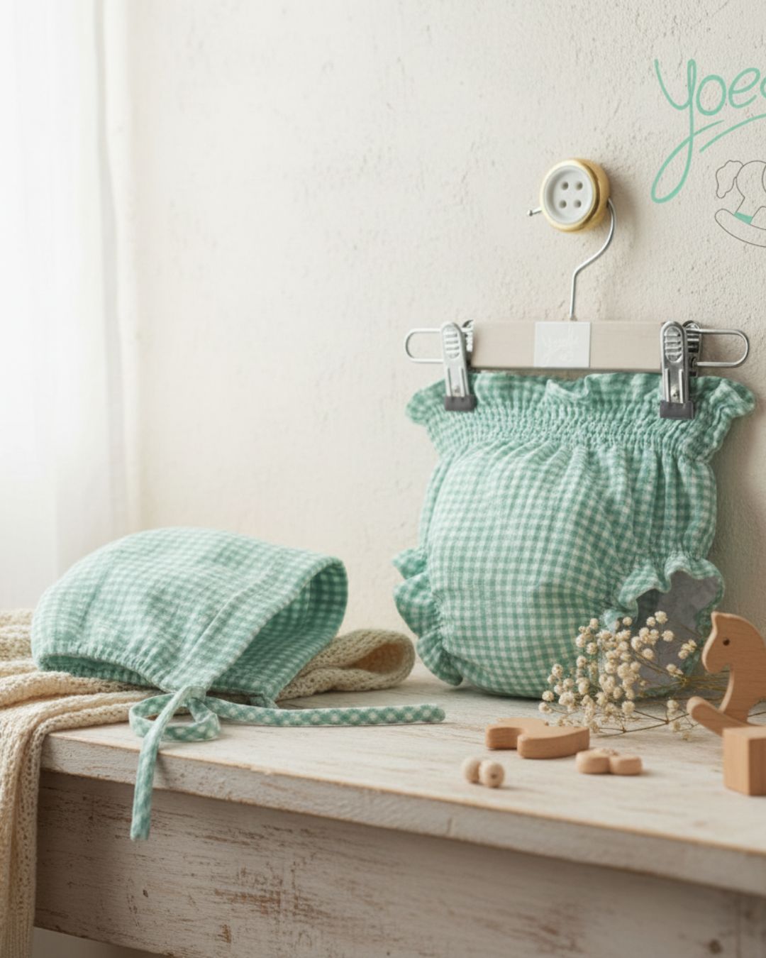 Braguita y capota VICHY Verde 3995VER-26 - Yoedu