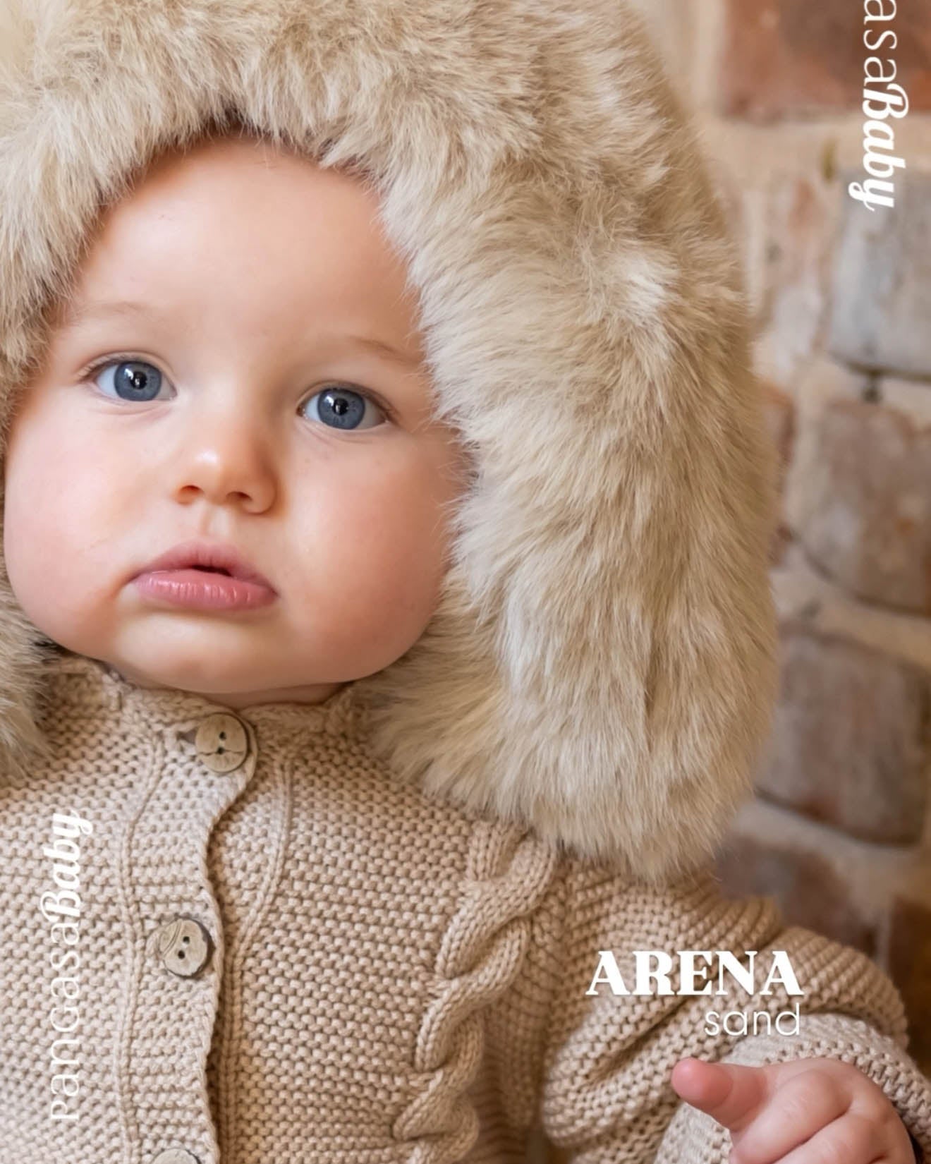 Buzo Ochos Pelo Natural Sintetico Arena - Pangasa Baby