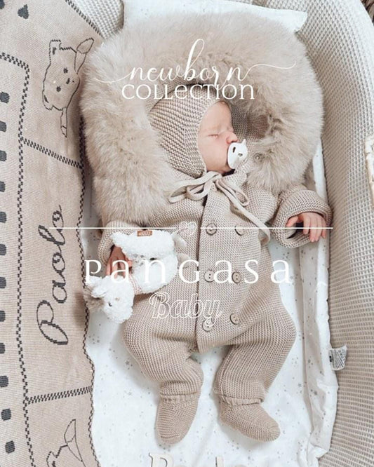 Buzo Punto Doble Pelo Natural sintetico  Camel - Pangasa Baby