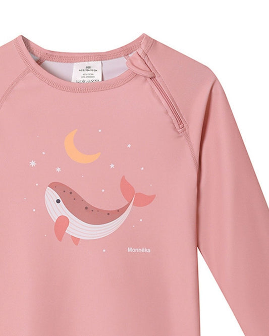 Camiseta Protección Solar Manga Larga WHALE PINK - Tutete