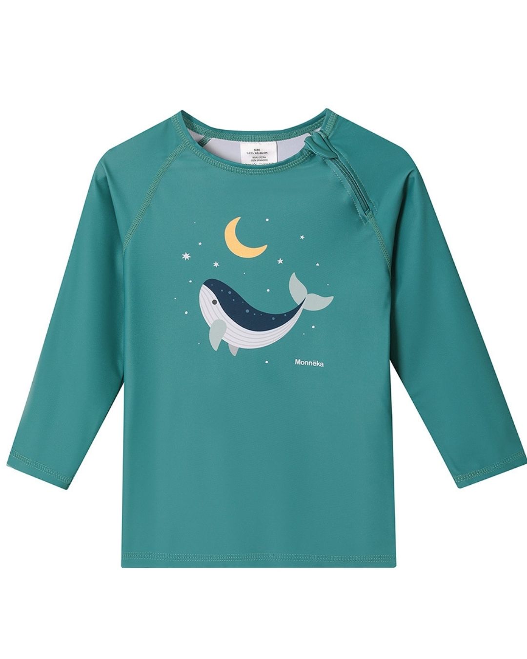 Camiseta Protección Solar Manga Larga WHALE TEAL - Tutete