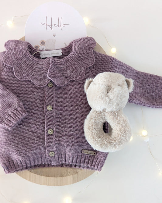 Cardigan Largo Leicester Malva - Martin Aranda