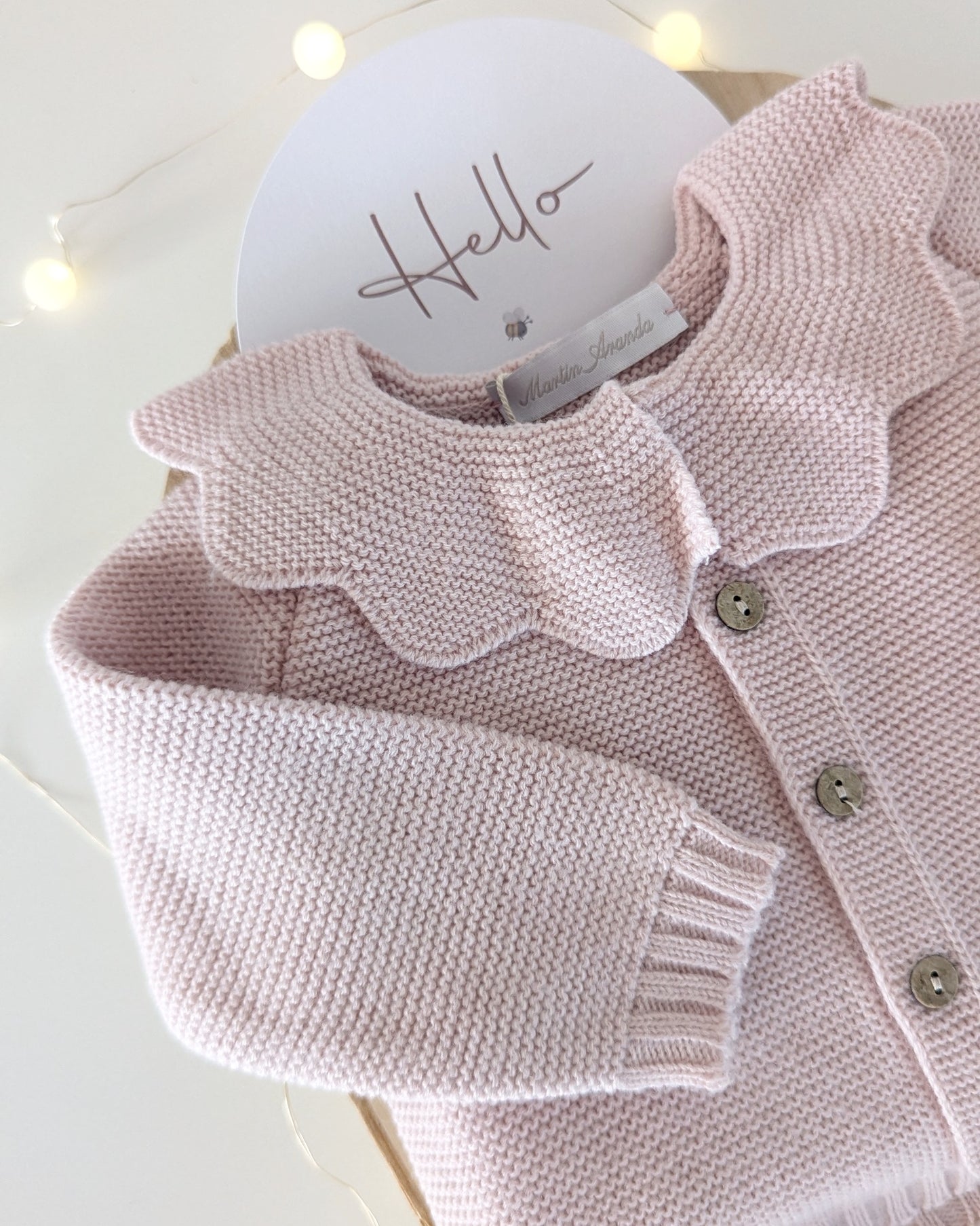 Cardigan Largo Leicester Rosa Empolvado - Martin Aranda