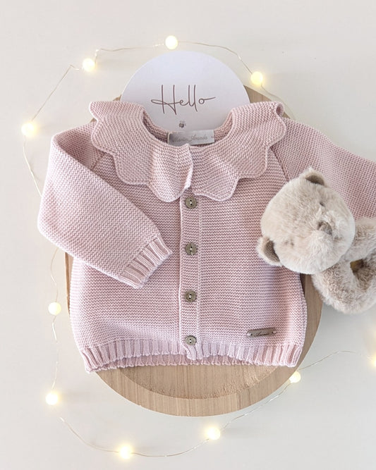 Cardigan Largo Leicester Rosa Empolvado - Martin Aranda