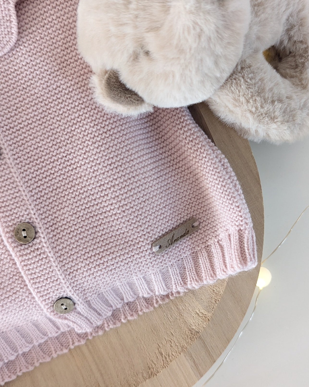 Cardigan Largo Leicester Rosa Empolvado - Martin Aranda