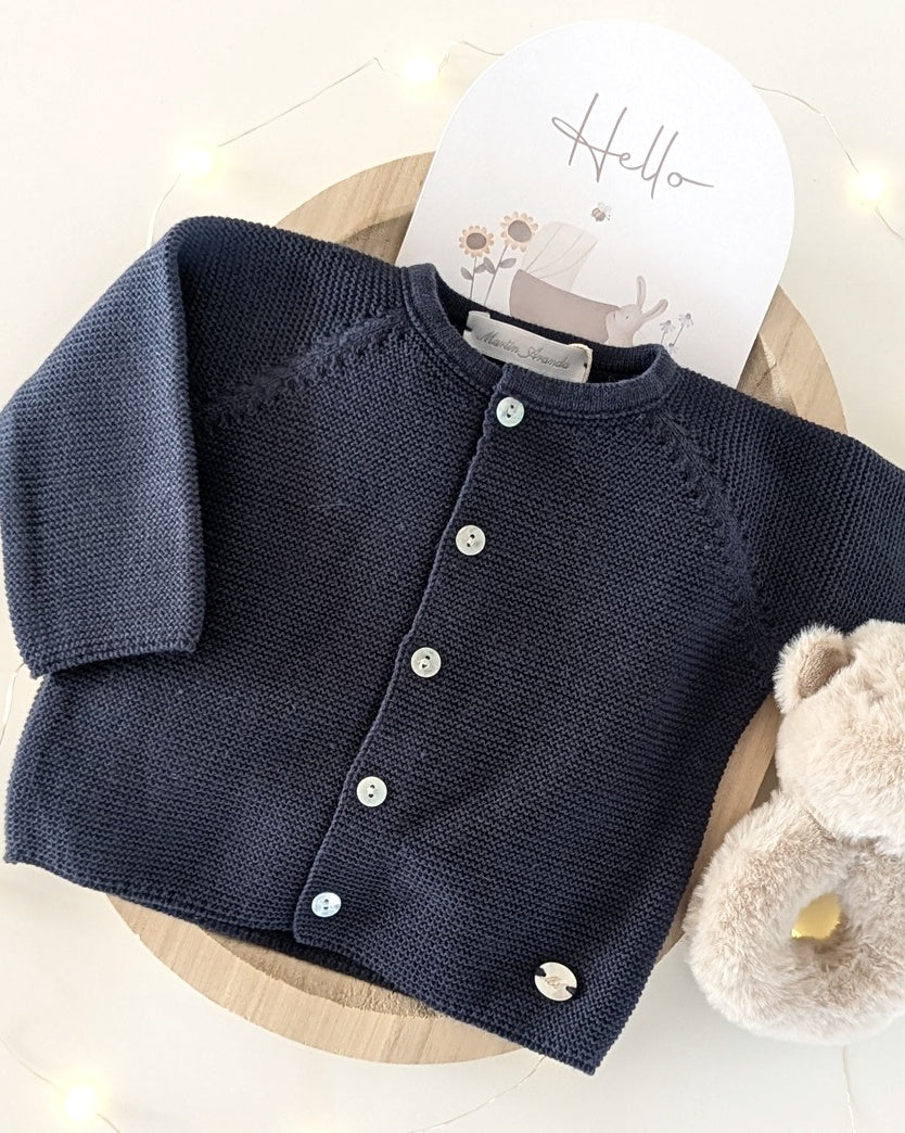 Cardigan Largo York Azul Marino - Martin Aranda