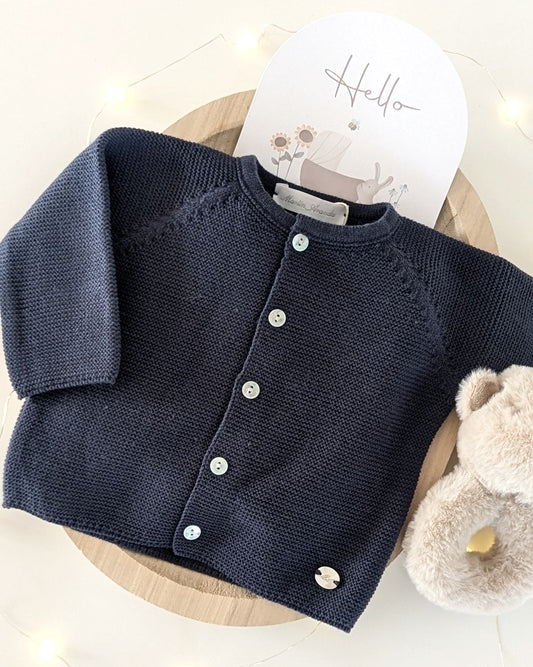 Cardigan Largo York Azul Marino - Martin Aranda