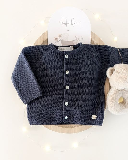 Cardigan Largo York Azul Marino - Martin Aranda