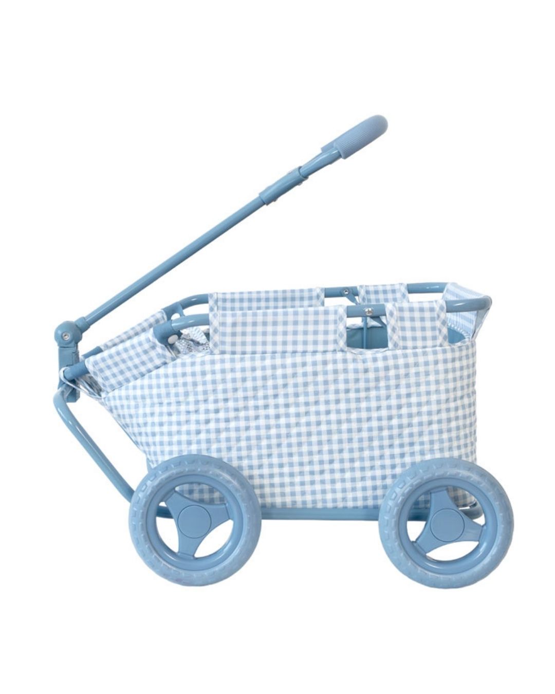 Carrito Para Juguetes Vichy Blue - Monnëka Tutete