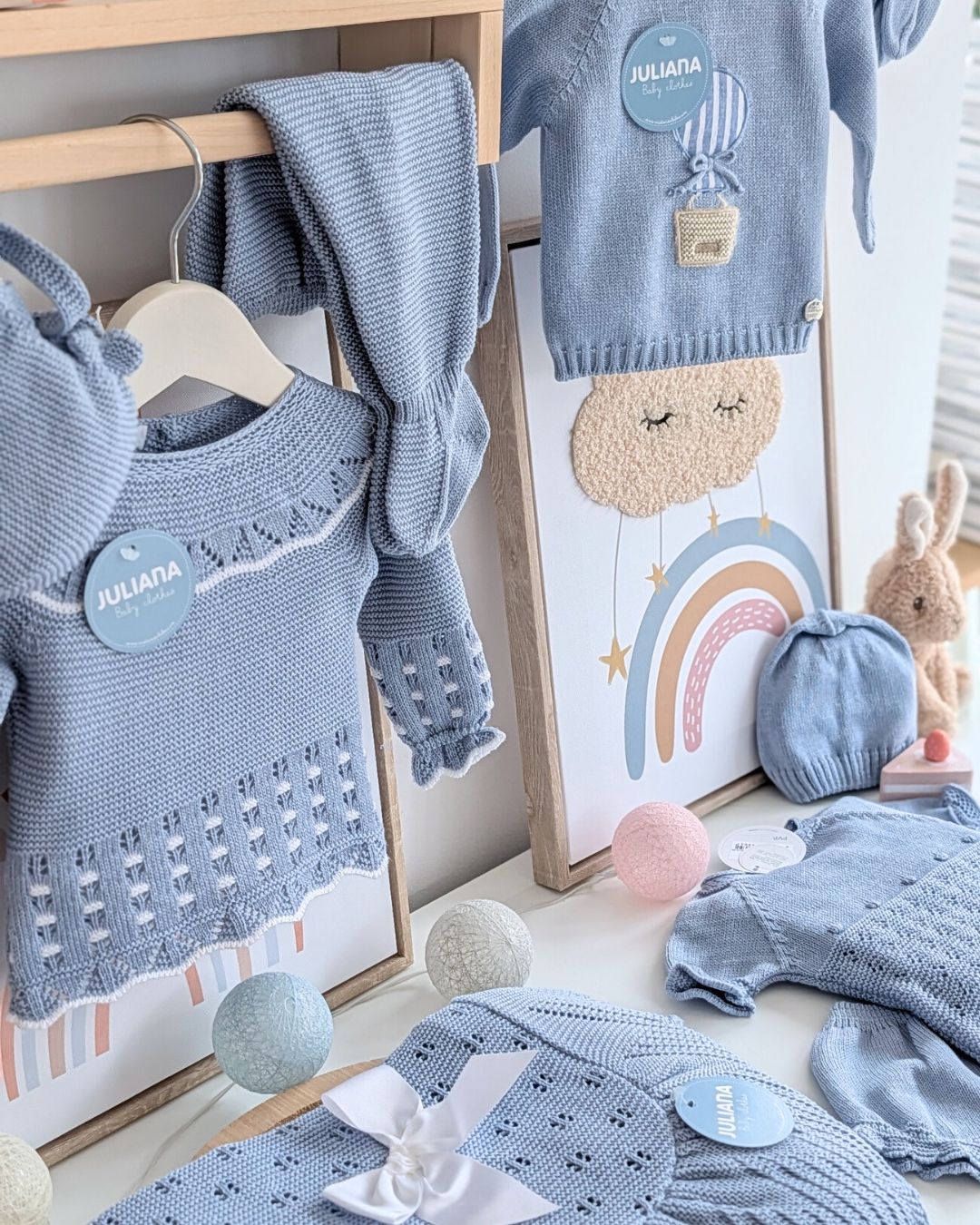 Chal Bebé Calado Cielo - Juliana