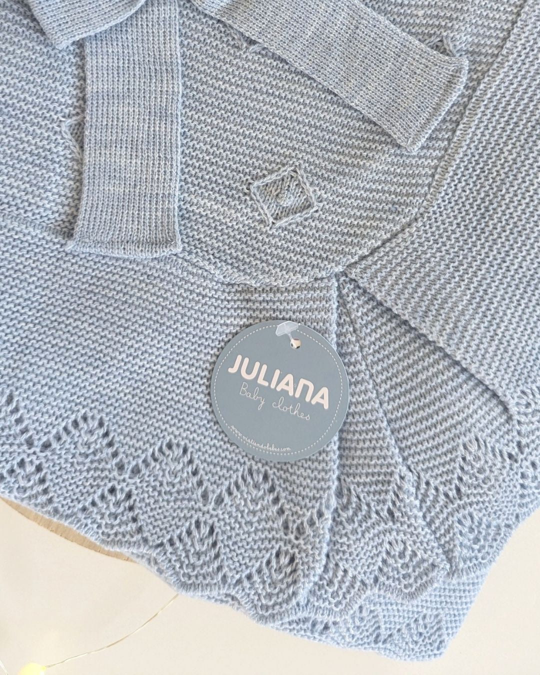 Chal Bebé Volante Rombos Azul 25519 - Juliana