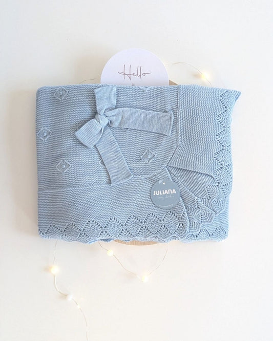 Chal Bebé Volante Rombos Azul 25519 - Juliana