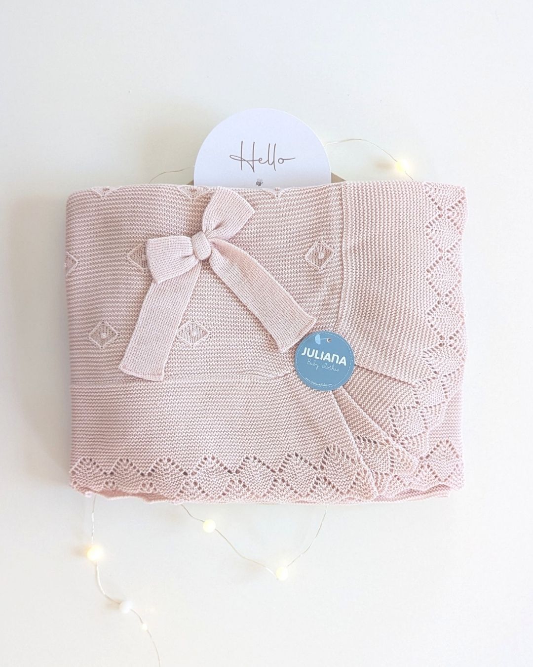 Chal Bebé Volante Rombos Rosa Palo 25519  - Juliana