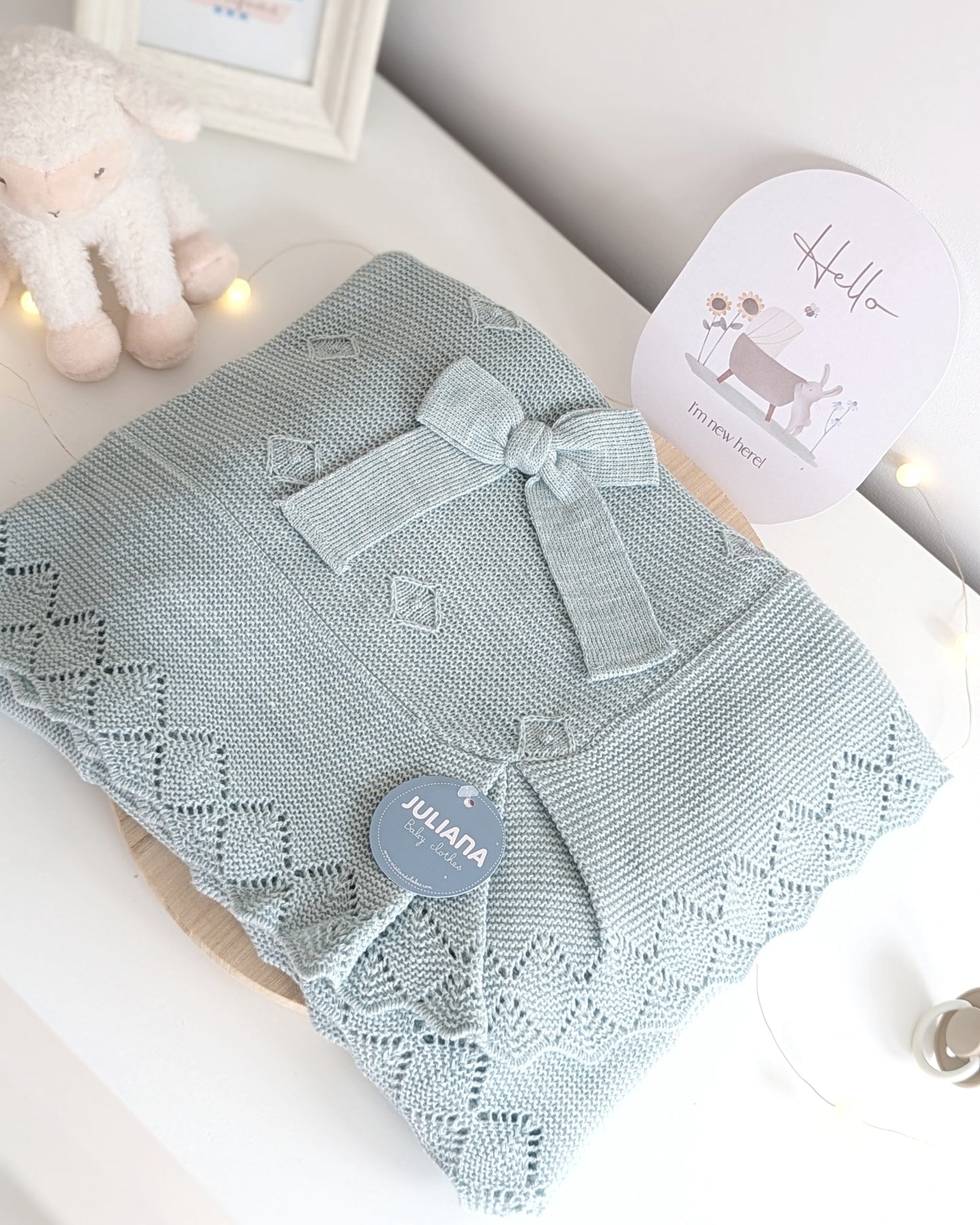 Chal Volante Rombos Verde Menta 25519 - Juliana