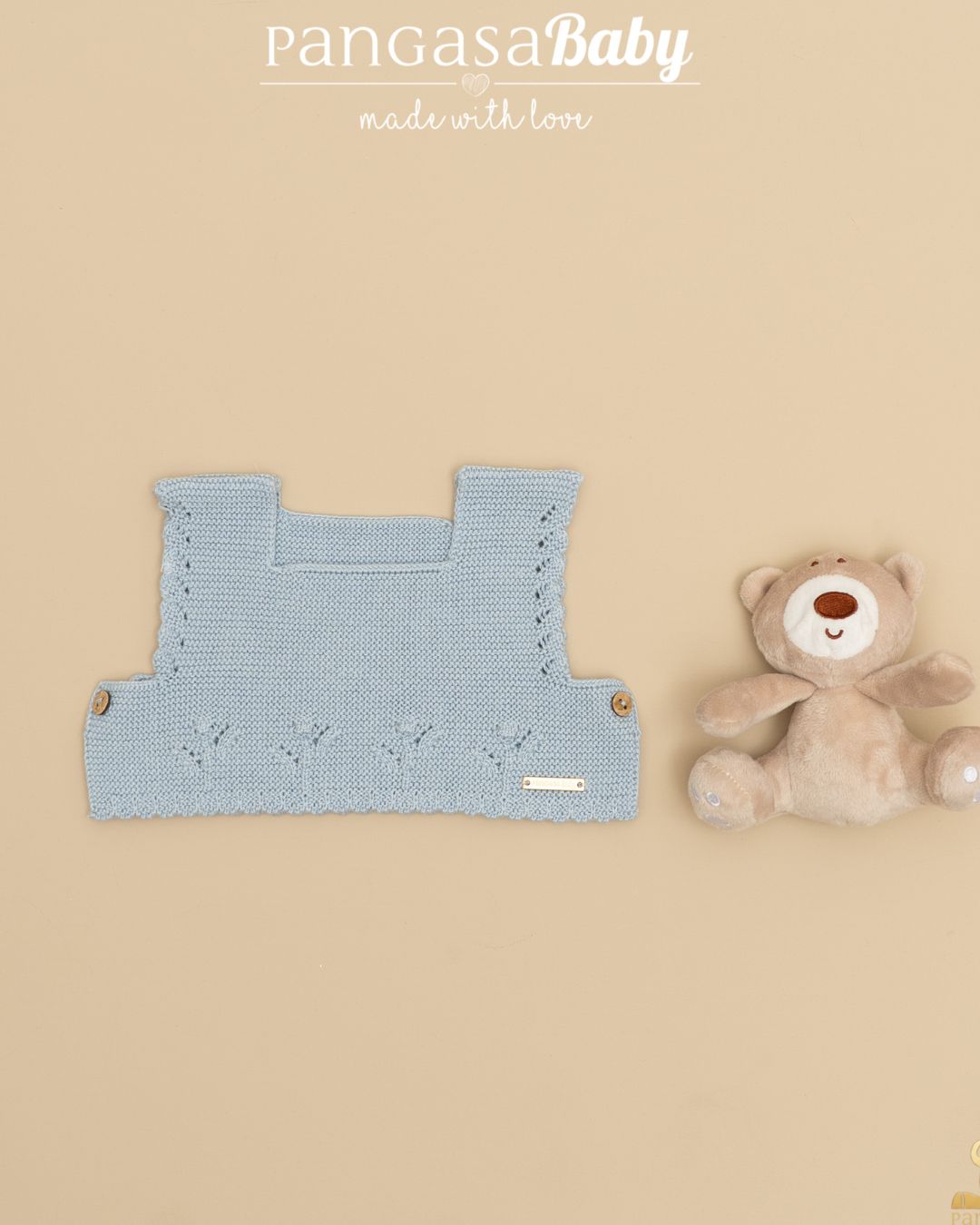 Chaleco Algodón Celeste Empolvado Edición Limitada - Pangasa Baby