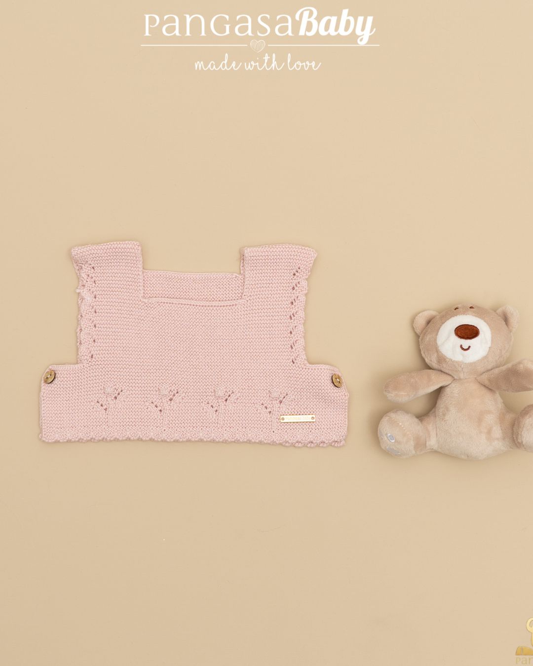 Chaleco Algodón Rosa Empolvado Edición Limitada - Pangasa Baby