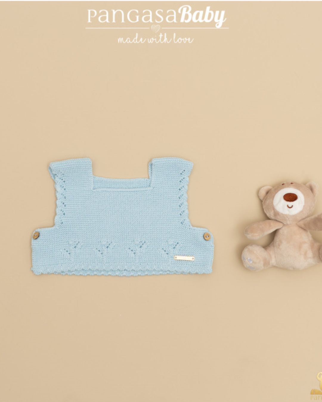 Chaleco Algodón Verde Agua Edición Limitada - Pangasa Baby