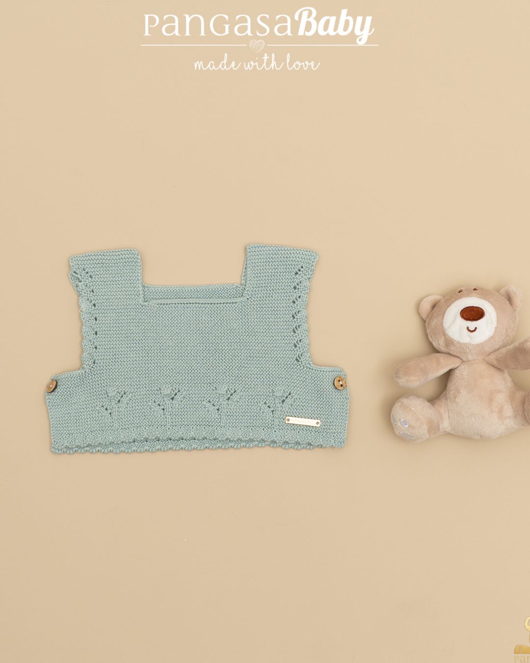 Chaleco Algodón Verde Mint Edición Limitada - Pangasa Baby