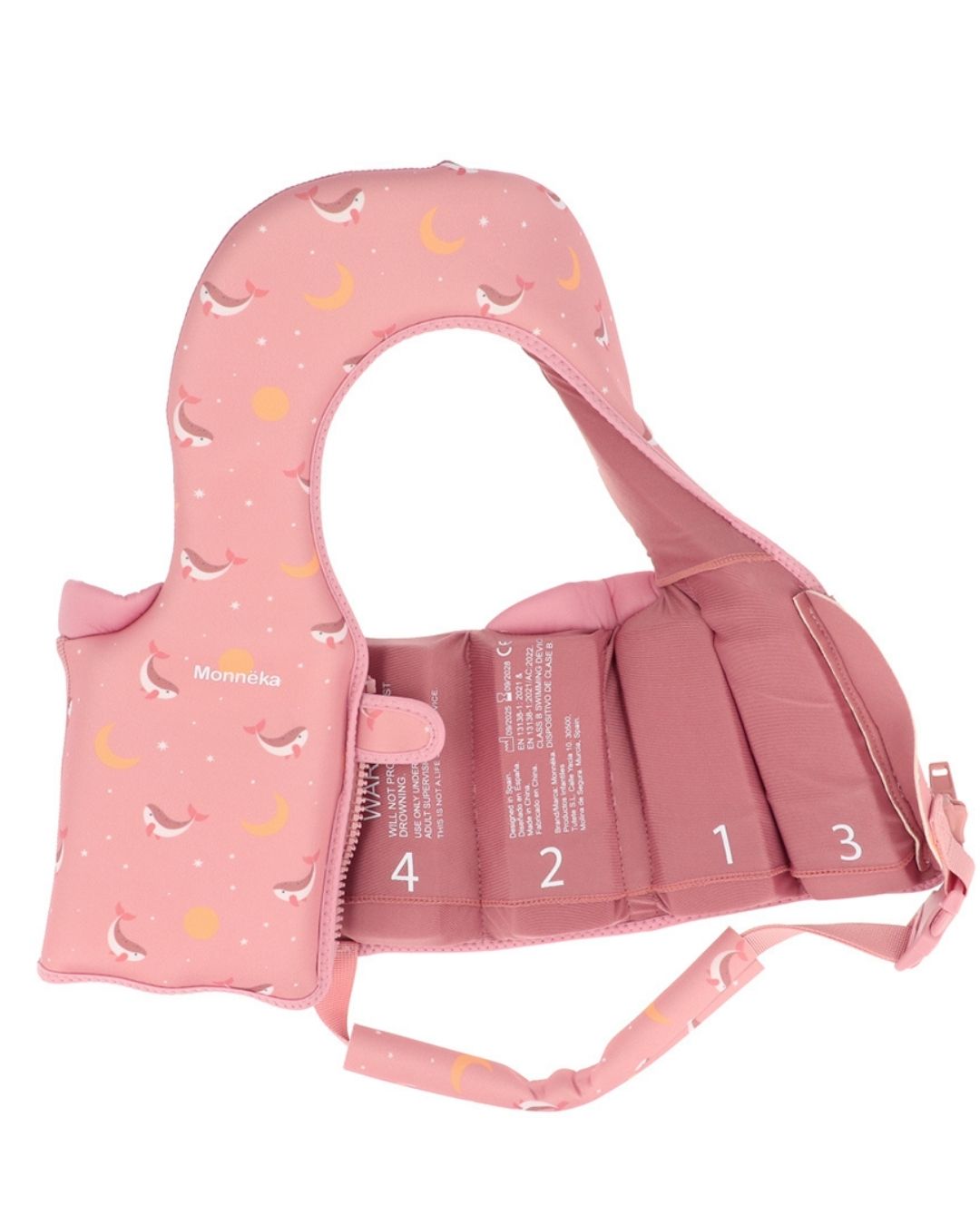 Chaleco Flotador Aprendizaje WHALE PINK 1-2 Años - Tutete