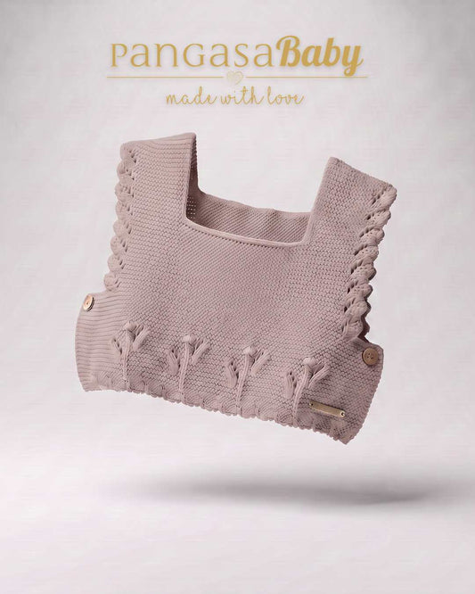 Chaleco Punto Rosa Vintage - Basic Collection Pangasa Baby