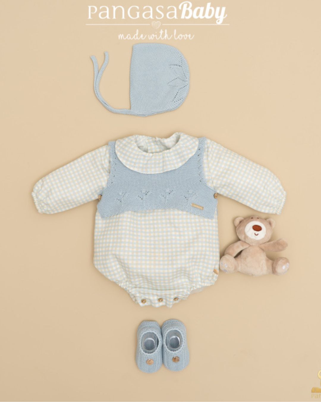 Chaleco Algodón Celeste Empolvado Edición Limitada - Pangasa Baby