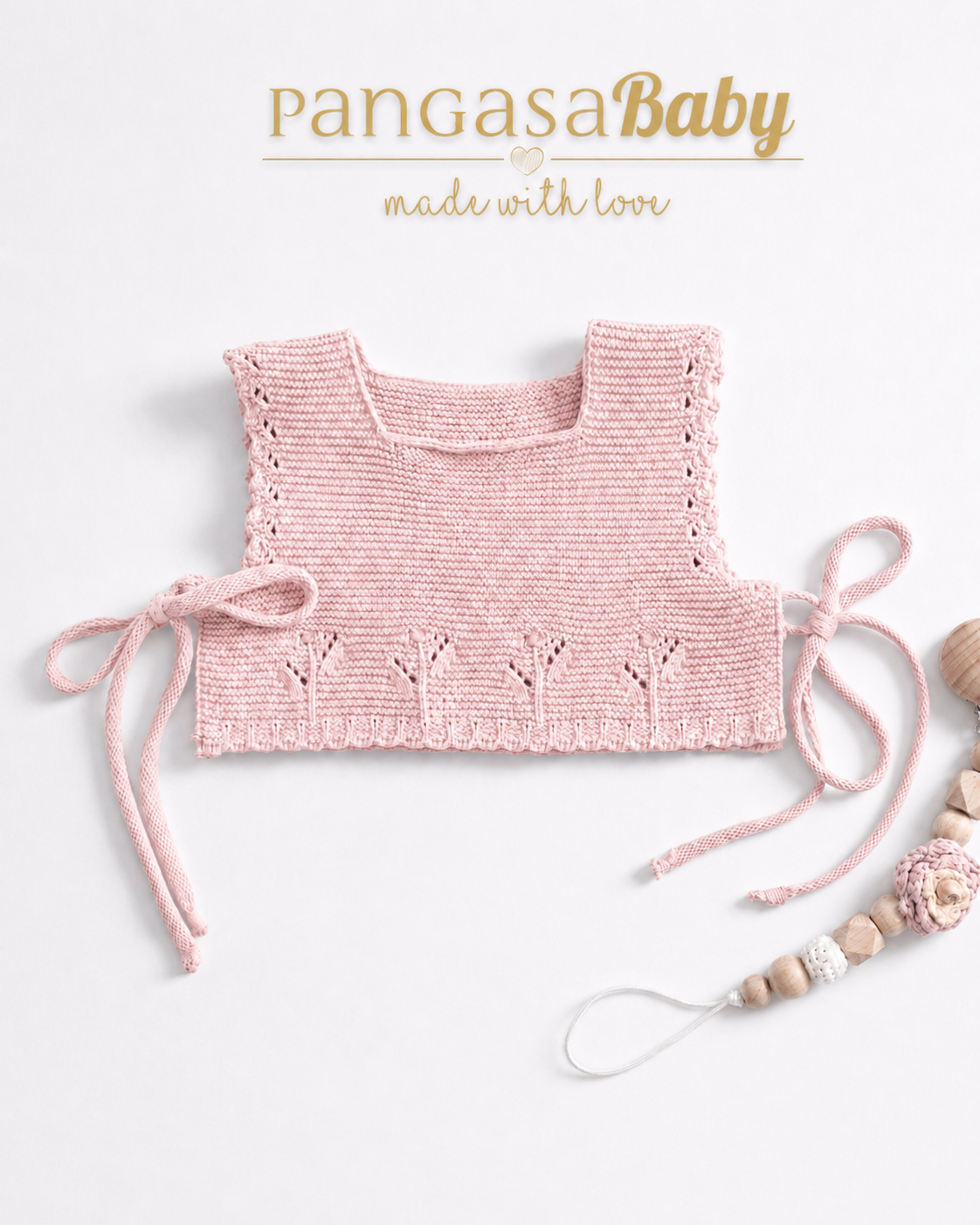 Chaleco Punto Rosa Empolvado - Basic Collection Pangasa Baby