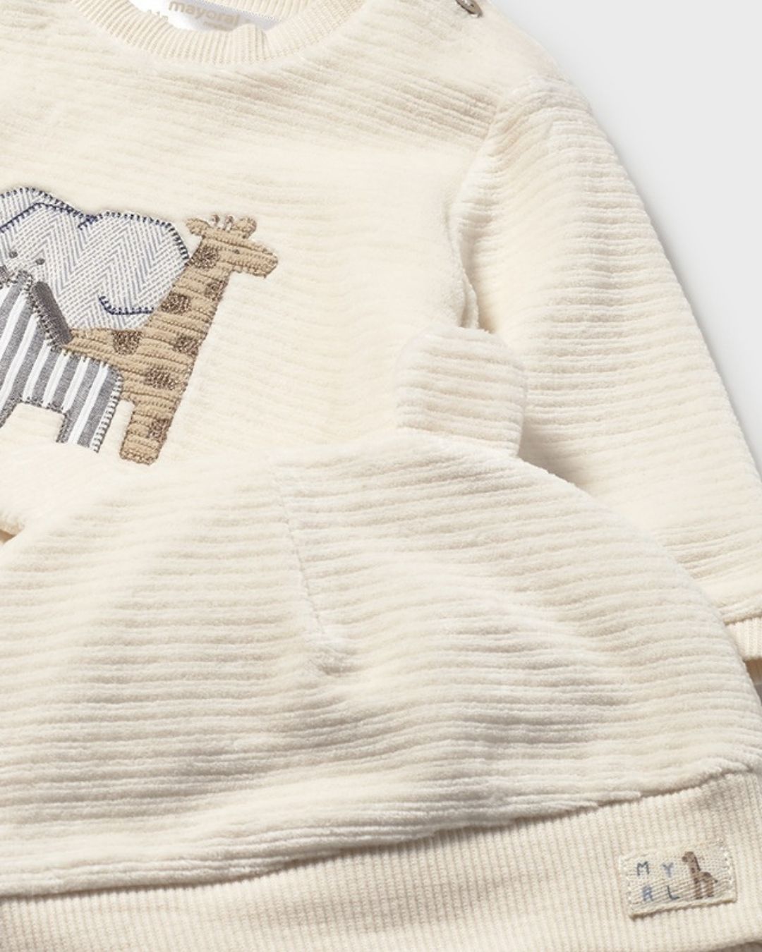 Chandal con Gorrito Bebe Pana Beige 26240 - Mayoral