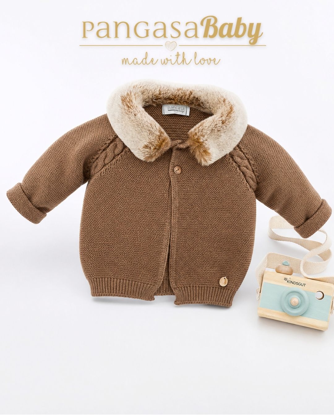 Chaqueta Cuello Pelito Chocolatte - Pangasa Baby