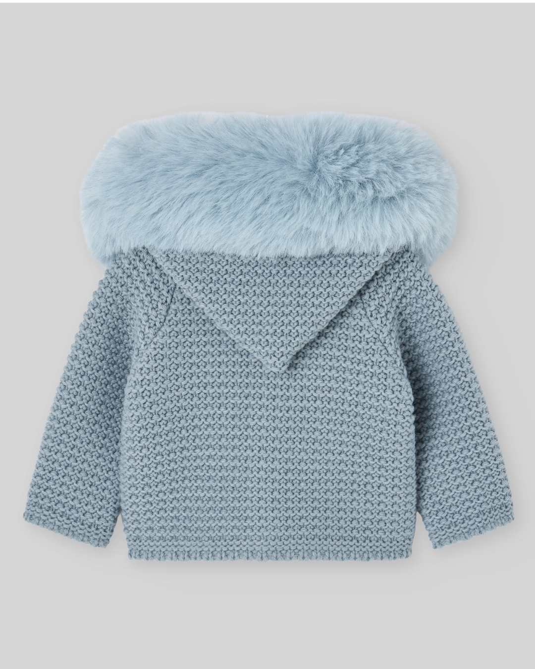 Chaquetón Pelo Esencial Azul Mineral - Paz Rodriguez