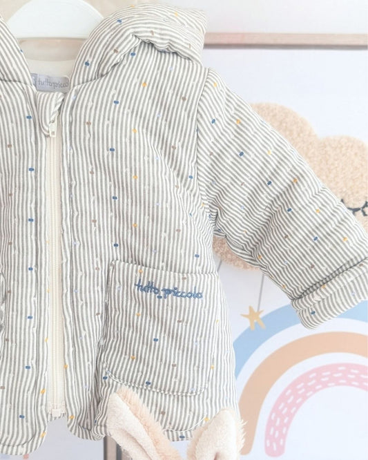 Chaquetón Rayas Gris - Tutto Piccolo