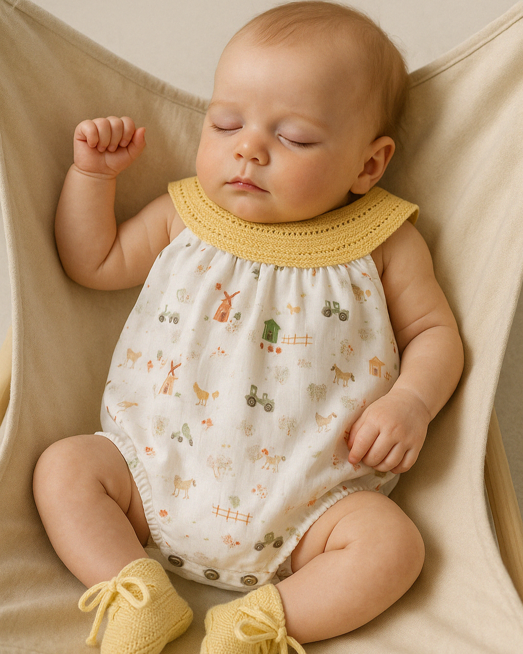 Pelele Punto Tela Melara Amarillo - Martin Aranda