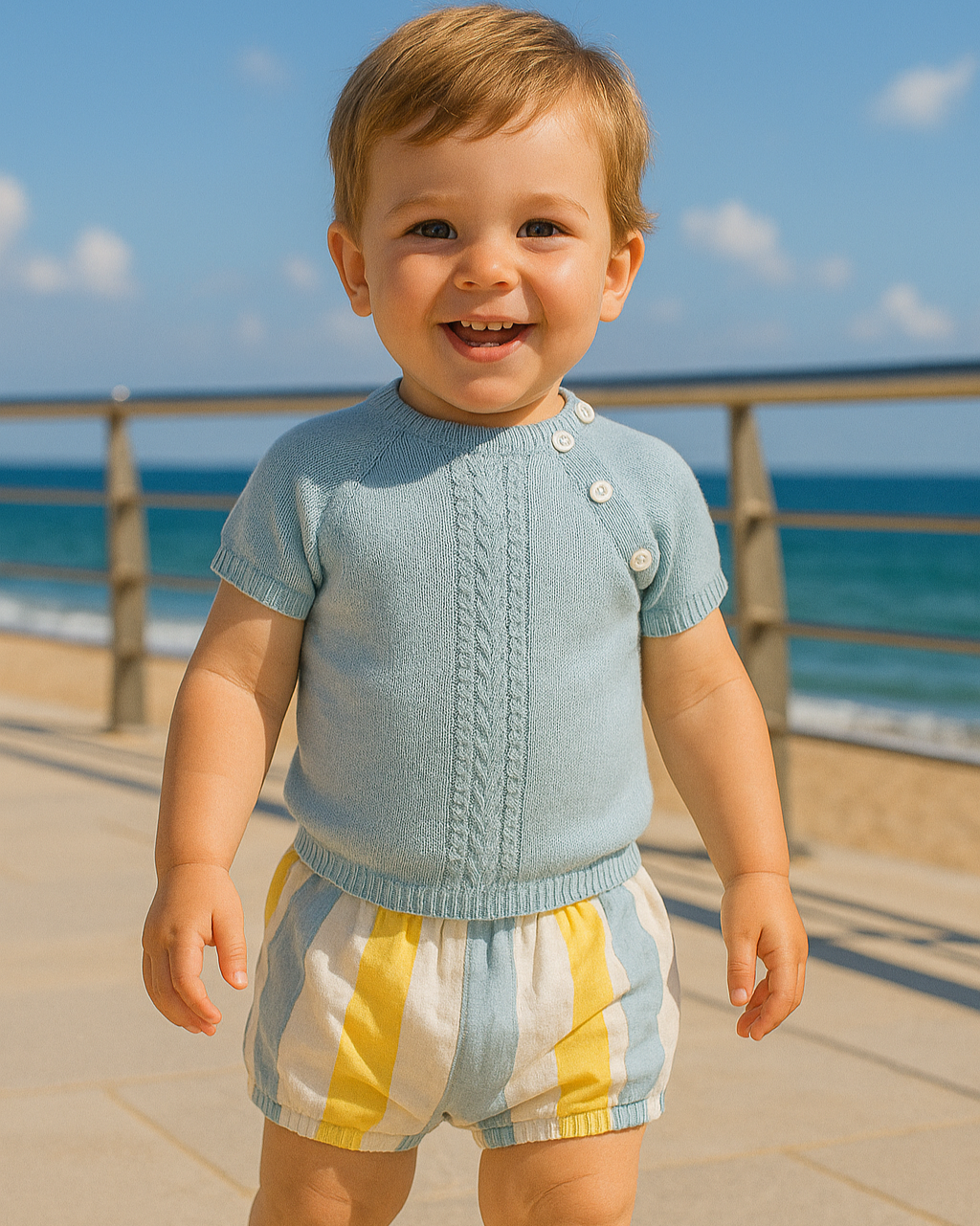 Conjunto Pantalón Tela Rayas - Colección Garbí Juliana