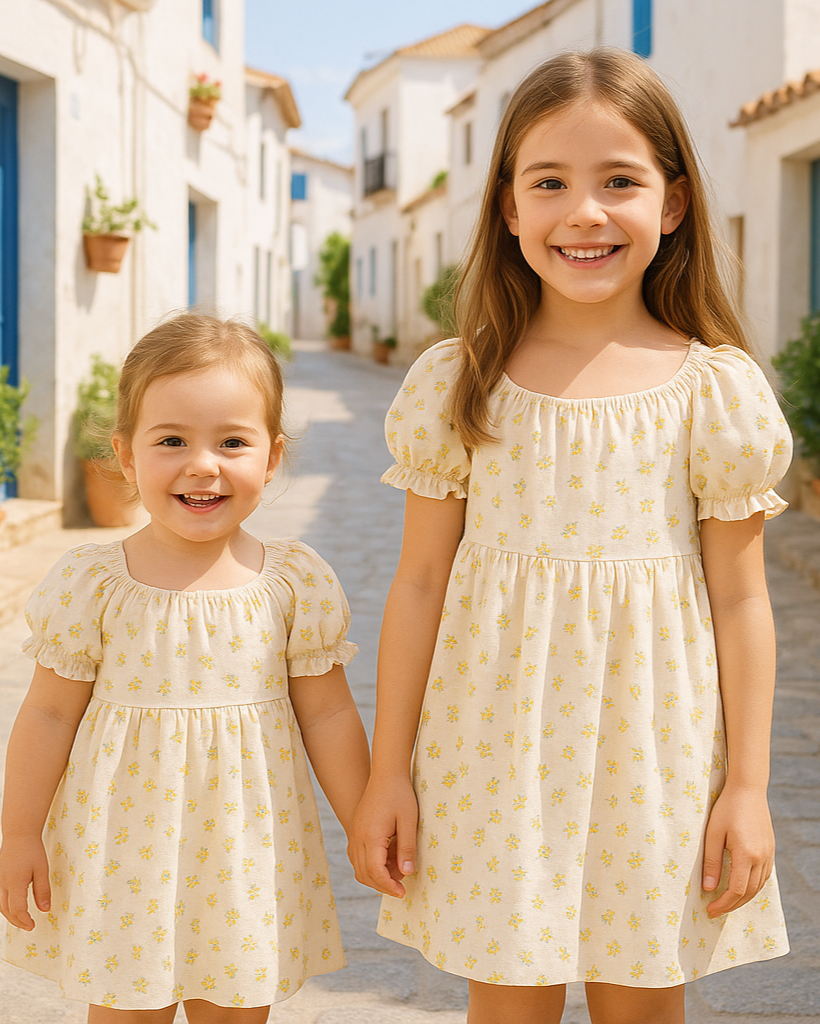 Vestido Niña Florecitas Amarillas