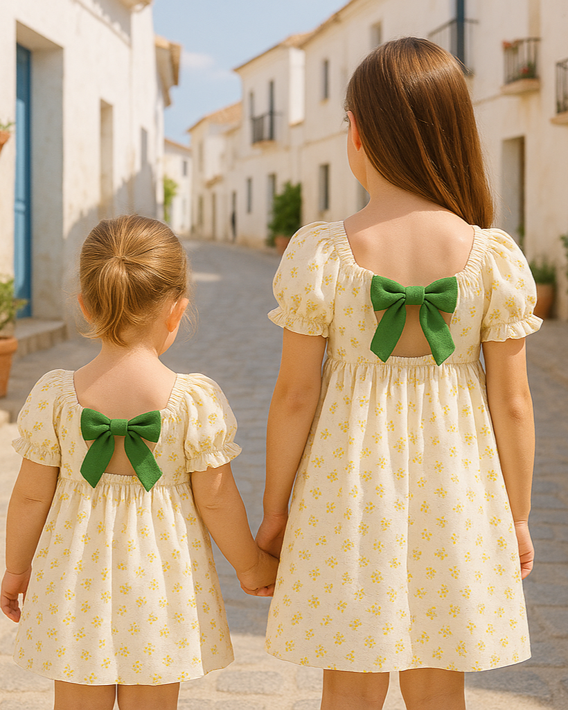 Vestido Niña Florecitas Amarillas