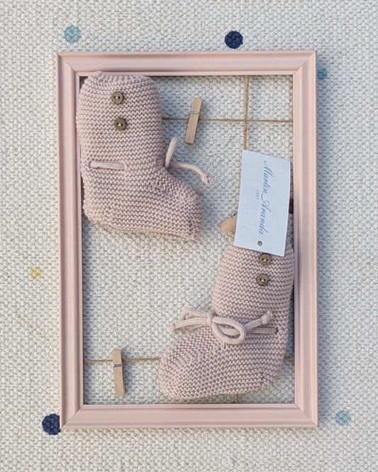 Patucos Bebé Altos Cyane Rosa Empolvado - Martín Aranda