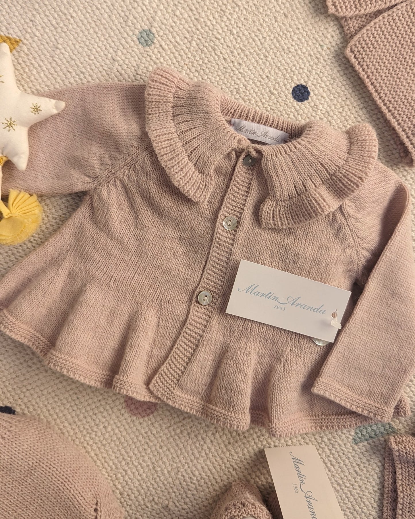 Cárdigan Largo niña Azur Rosa Empolvado - Martín Aranda