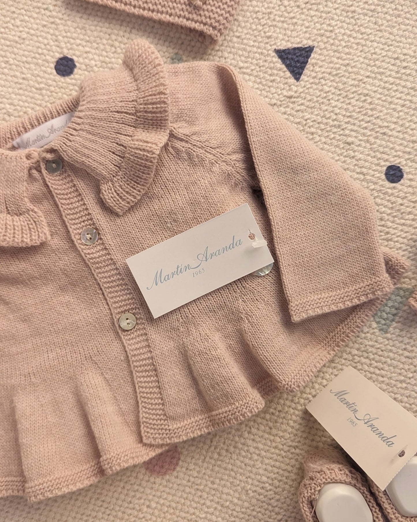 Cárdigan Largo niña Azur Rosa Empolvado - Martín Aranda