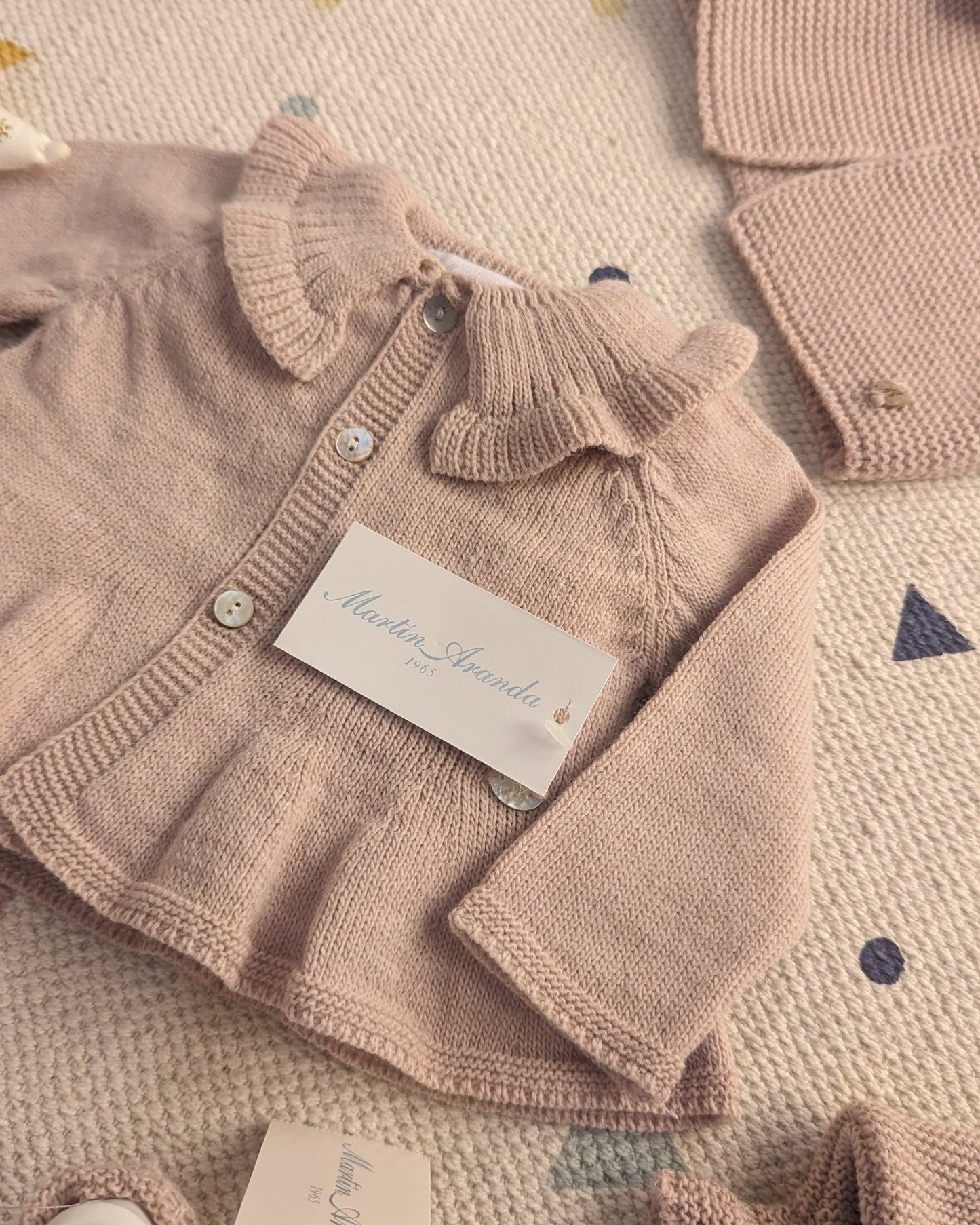 Cárdigan Largo niña Azur Rosa Empolvado - Martín Aranda