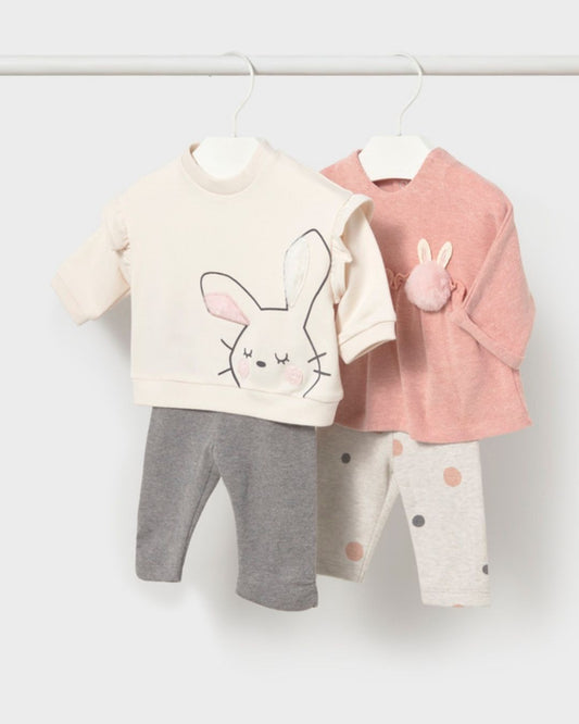Conjunto 4 Piezas Leggins Conejitos - Mayoral